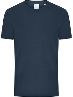 Daiber 8040 Pánské bio tričko s jemným žebrováním 02.8040 navy