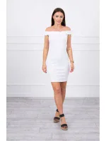 Španělské šaty s volánky bílé Španělské šaty s volánky bílé