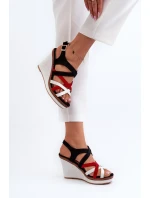 Sandály na Klínu S ramínky námořnická modrá Ellen Sandály na Klínu S ramínky námořnická modrá Ellen