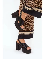 Sandály na podpatku 218-3 černé - Step in style Sandály na podpatku 218-3 černé - Step in style