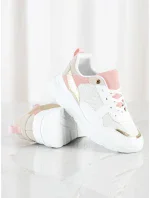 Výborné bílé dámské tenisky bez podpatku Výborné bílé dámské tenisky bez podpatku