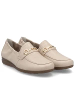 Dámské pohodlné kožené mokasíny béžové model 21906746 - Rieker