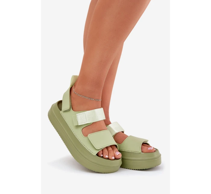 Dámské Sandály Na Platformě S Suchým Zipem Zelené Nitepira Dámské Sandály Na Platformě S Suchým Zipem Zelené Nitepira