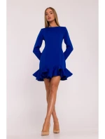model 21296141 Šaty s volánkovým lemem královská modř - Moe model 21296141 Šaty s volánkovým lemem královská modř - Moe