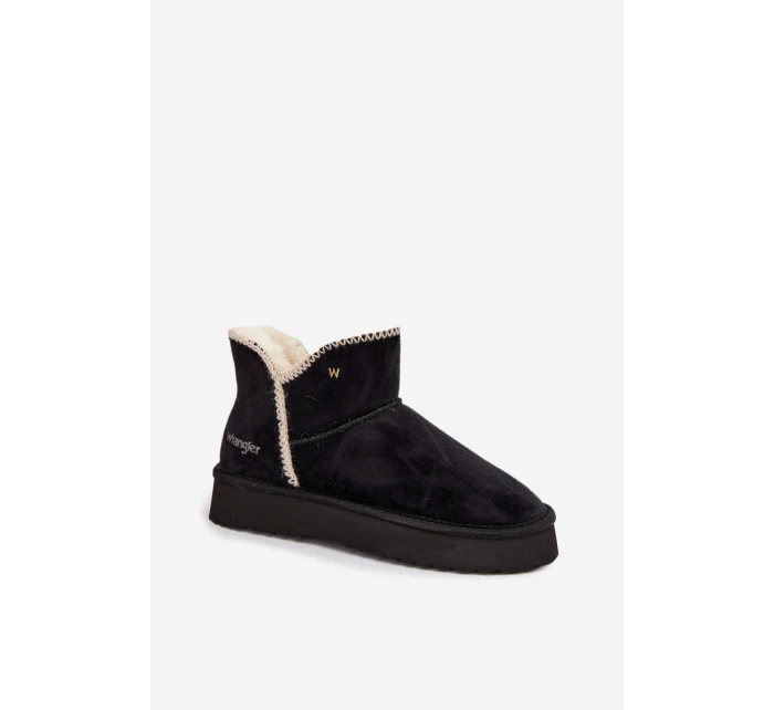 Dámské sněhule Wrangler na platformě – černé