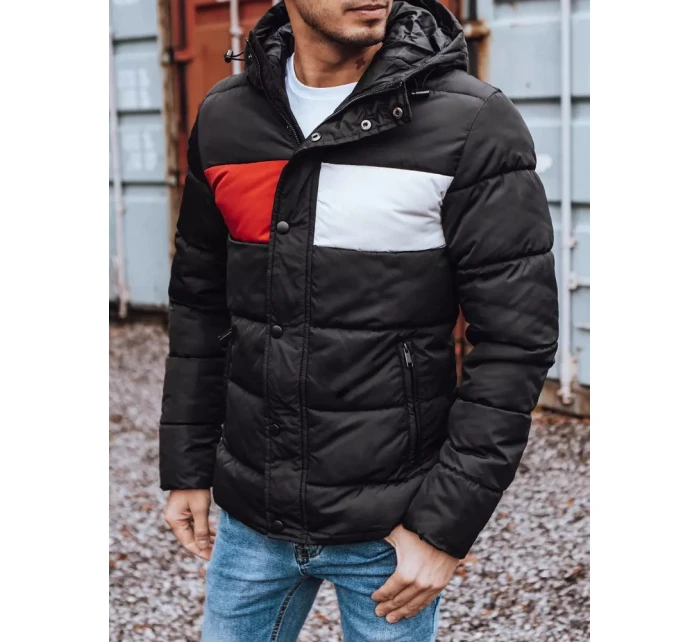 Pánská prošívaná zimní bunda černá model 21963848 - Dstreet