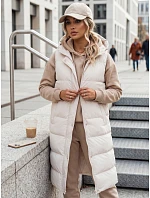 Dámská prošívaná vesta ELLA béžová FashionStreet TY3033 Dámská prošívaná vesta ELLA béžová FashionStreet TY3033