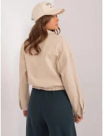 Béžová džínová dámská oversize bunda model 20114394 - Factory Price