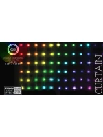 VÁNOČNÍ STROMEK SVĚTLA VENKOVNÍ / VNITŘNÍ SVĚTELNÝ ZÁVĚS 240 VEDL 600X60CM S DÁLKOVÝM OVLÁDÁNÍM RGB BARVA