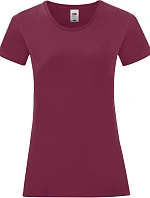 Fruit of the Loom Lady-Fit Iconic 150 T Dámské tričko 16.1432 burgundy