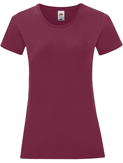 Fruit of the Loom Lady-Fit Iconic 150 T Dámské tričko 16.1432 burgundy Fruit of the Loom Lady-Fit Iconic 150 T Dámské tričko 16.1432 burgundy