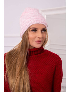 Fleecová čepice  pudrově růžová model 18751449 - K-Fashion