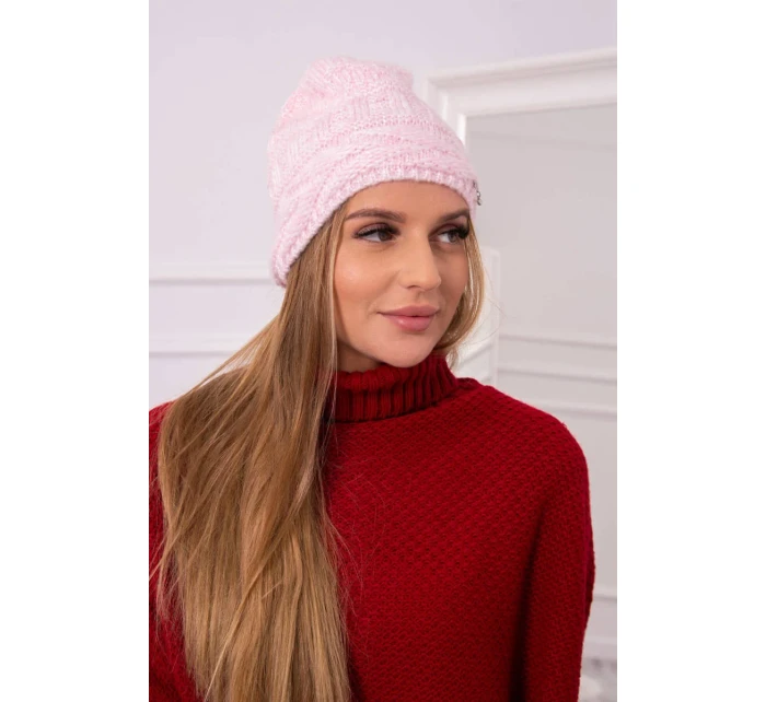 Fleecová čepice Edyta K298 pudrově růžová Fleecová čepice Edyta K298 pudrově růžová