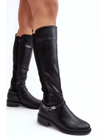 Dámské zateplené koleno vysoké boty SBarski HY07-329 Černé Dámské zateplené koleno vysoké boty SBarski HY07-329 Černé