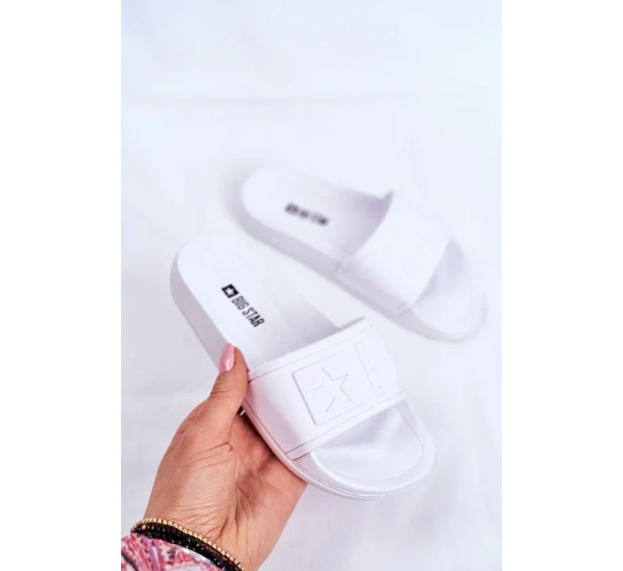 Dětské módní pantofle Big Star - bílé