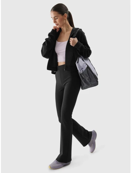 Dámská tepláková rozepínací mikina s přídavkem modálu 4F - černá