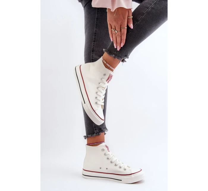 Dámské vysoké tenisky Big Star Bílé Dámské vysoké tenisky Big Star Bílé