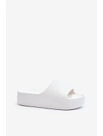 Dámské žabky na tlusté podrážce bílé model 22186926 - SWEET SHOES Dámské žabky na tlusté podrážce bílé model 22186926 - SWEET SHOES