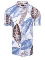 Pánská bílá košile s krátkým rukávem FashionStreet KX1033