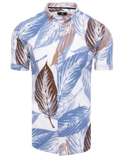 Pánská bílá košile s krátkým rukávem FashionStreet KX1033