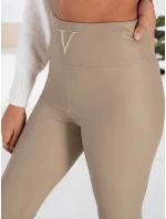 VALENTIS béžové voskované dámské kalhoty FashionStreet UY1557 VALENTIS béžové voskované dámské kalhoty FashionStreet UY1557