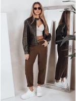 Dámské džíny mom fit hnědé FashionStreet UY2844