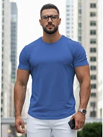 Tshirt męski basic niebieski model 22216273 - FashionStreet Tshirt męski basic niebieski model 22216273 - FashionStreet