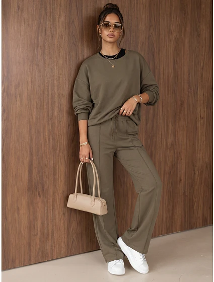 Komplet damski z khaki model 22371833 - FashionStreet Komplet damski z khaki model 22371833 - FashionStreet