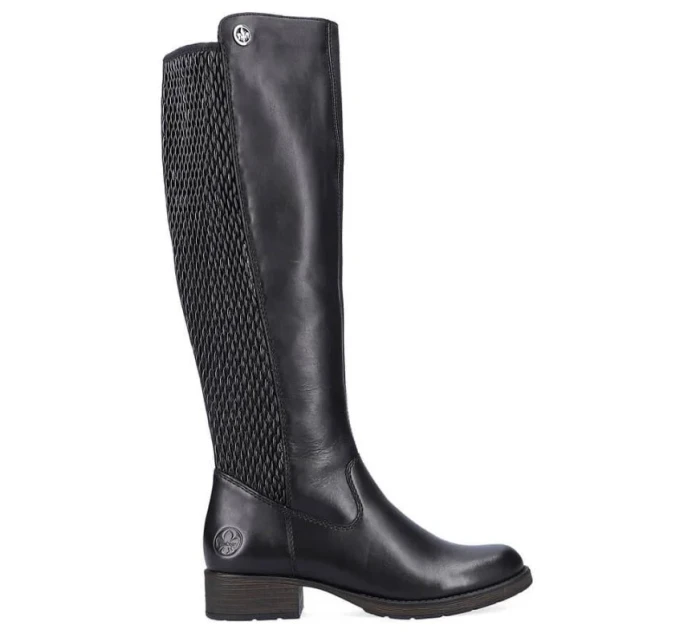 Kožené boty Rieker W Z9591-00 černá