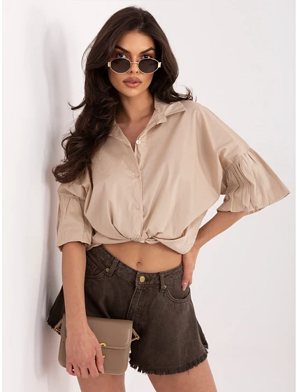 MI košile KS 3389A.90 béžová MI košile KS 3389A.90 béžová