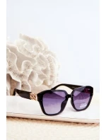 Dámské sluneční brýle se zlatými detaily UV400 černá