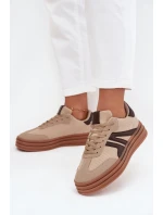 Semišové tenisky na platformě – béžové Corynelle Semišové tenisky na platformě – béžové Corynelle