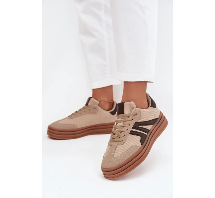 Semišové tenisky na platformě – béžové Corynelle Semišové tenisky na platformě – béžové Corynelle