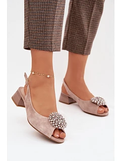 Sandály na podpatku model 225955 Step in style