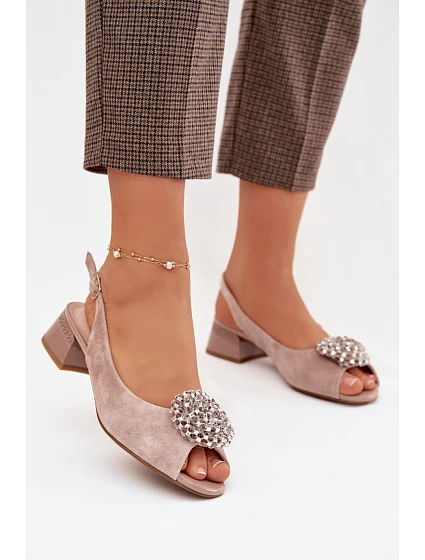 Sandály na podpatku model 225955 Step in style Sandály na podpatku model 225955 Step in style