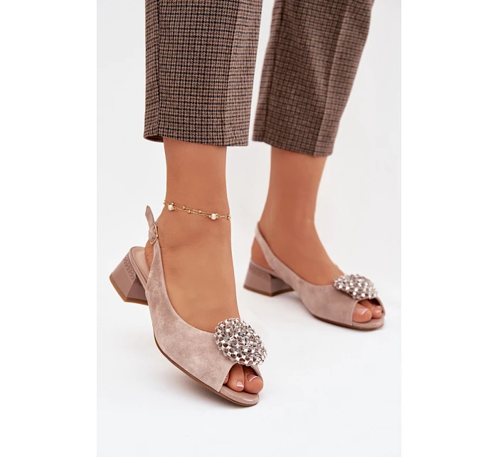 Sandály na podpatku model 225955 Step in style Sandály na podpatku model 225955 Step in style