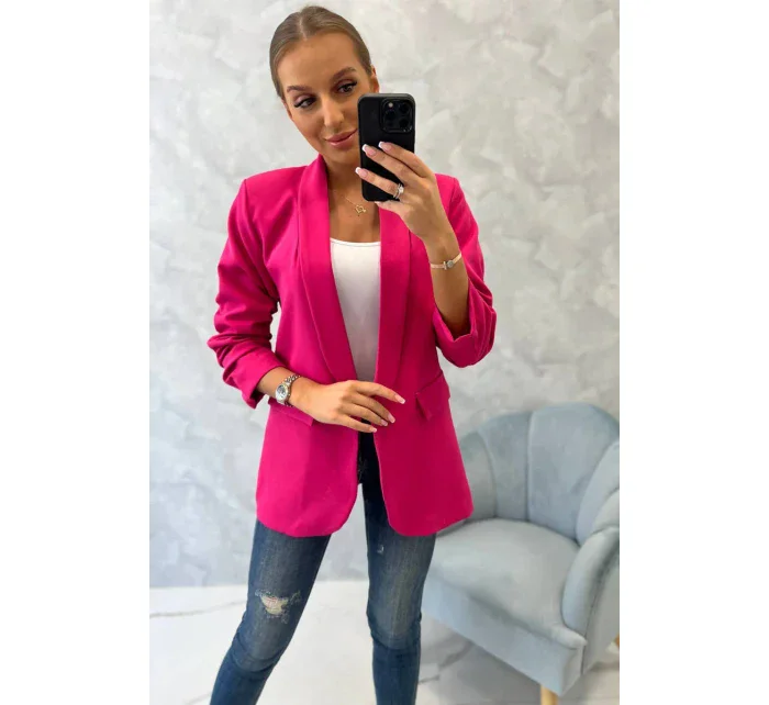 Bunda s klopou elegantní fuchsiová
