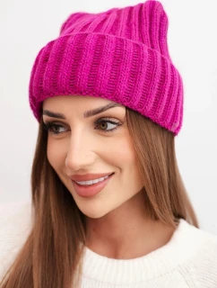 Čepice s ohrnutím Magda K293 tmavě fialová