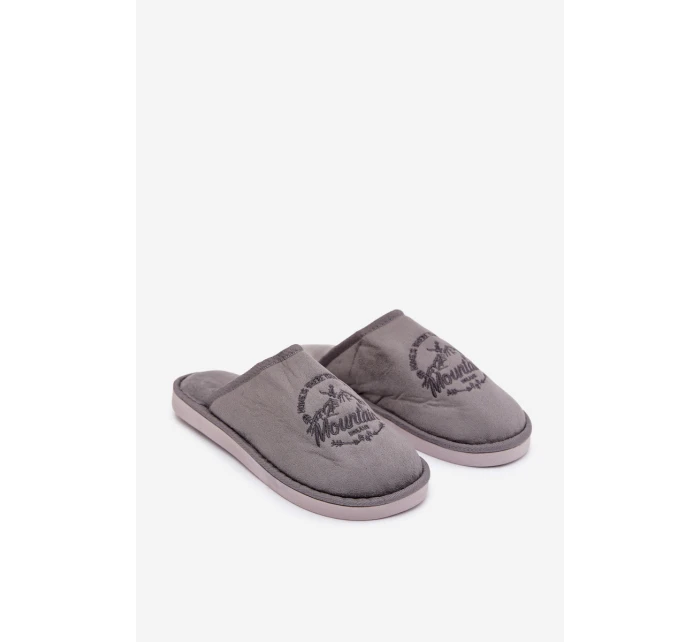 Pánské šedé pantofle model 21793967 - Boto Pánské šedé pantofle model 21793967 - Boto