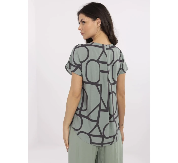 Halenka D73771M11171D khaki barva Halenka D73771M11171D khaki barva