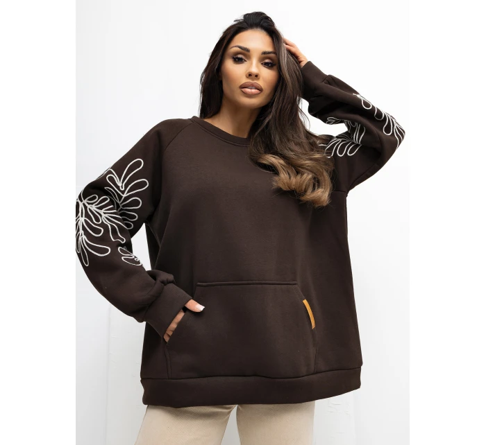 Bluza RV BL model 21777653 ciemny brązowy - FPrice Bluza RV BL model 21777653 ciemny brązowy - FPrice