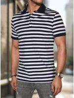 Pánská pruhovaná polokošile tmavě modrá FashionStreet PX0641