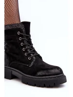 Dámské zdobené boty s zipem černé model 21640466 - Boto Dámské zdobené boty s zipem černé model 21640466 - Boto