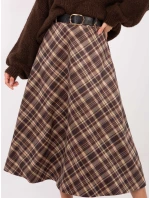 Spódnica MI SD model 21793740 ciemny brązowy - FPrice Spódnica MI SD model 21793740 ciemny brązowy - FPrice
