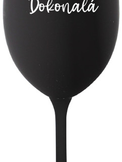 PANÍ DOKONALÁ - černá sklenice na víno 350 ml