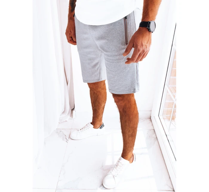 FashionStreet pánské světle šedé teplákové kraťasy SX2270