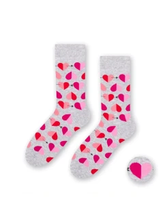 Vzorované pánské ponožky Steven art.136 Srdíčka
