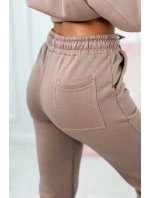 Izolovaná souprava s výšivkou Los Angeles tmavě béžová Izolovaná souprava s výšivkou Los Angeles tmavě béžová