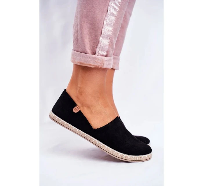 Dámské Velurové Espadrilky černé Vulcano Dámské Velurové Espadrilky černé Vulcano