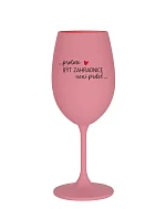 PROTOŽE BÝT ZAHRADNICE NENÍ PRDEL - růžová sklenice na víno 350 ml